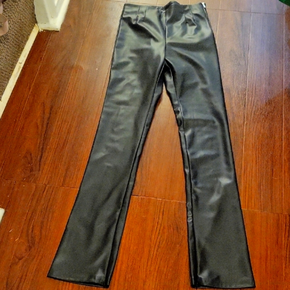 COPY - Black Faux Leather Pants
